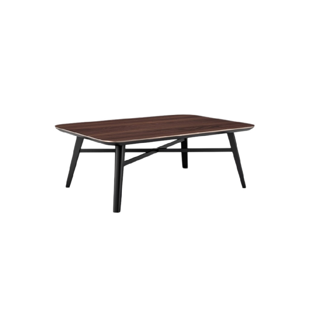 **Table basse en bois avec pieds en métal, design moderne**
